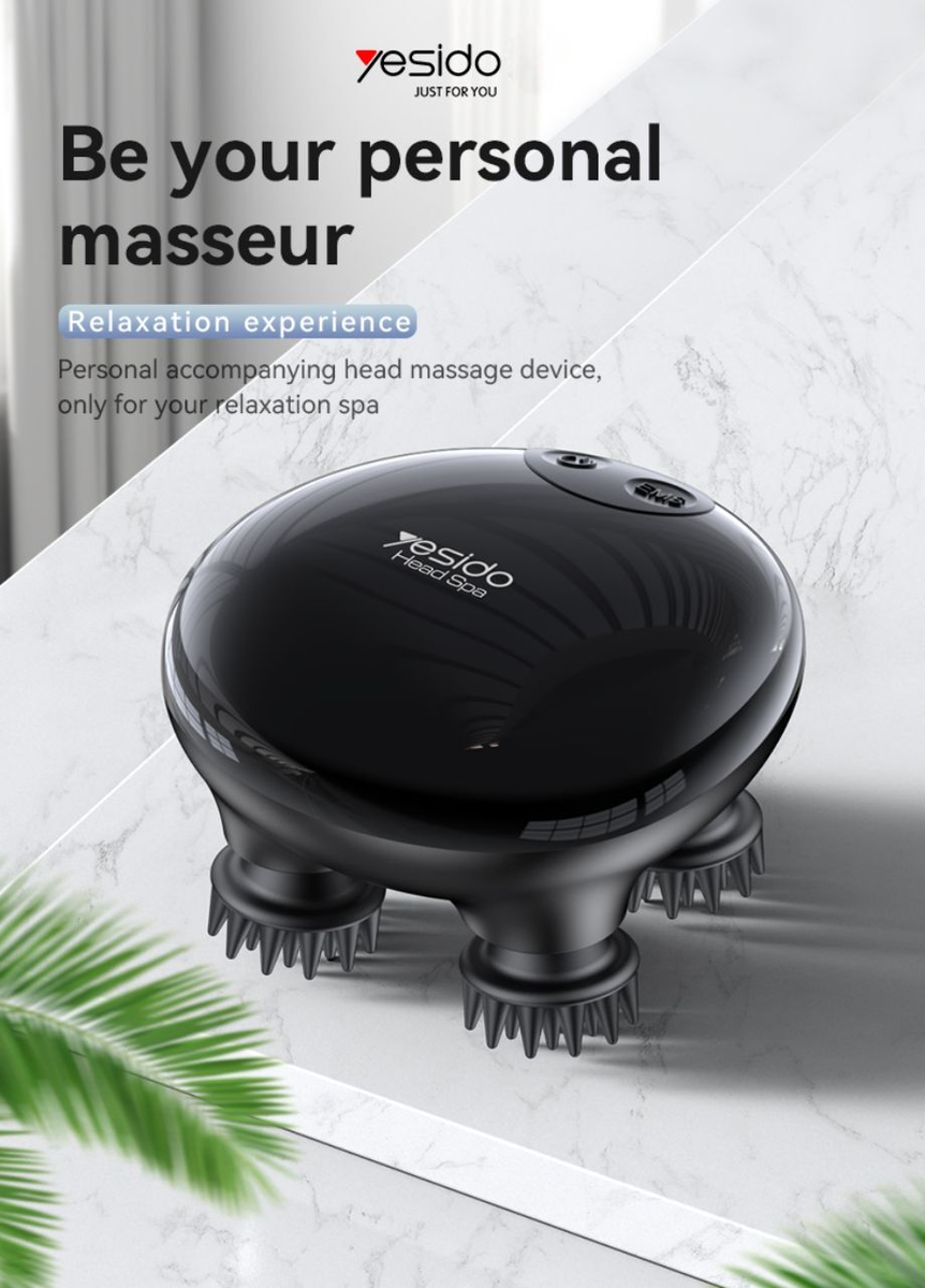 Yesido Waterproof Electric Pulse Head Massager